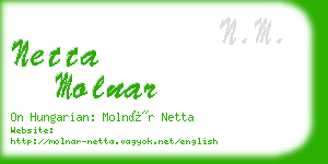 netta molnar business card